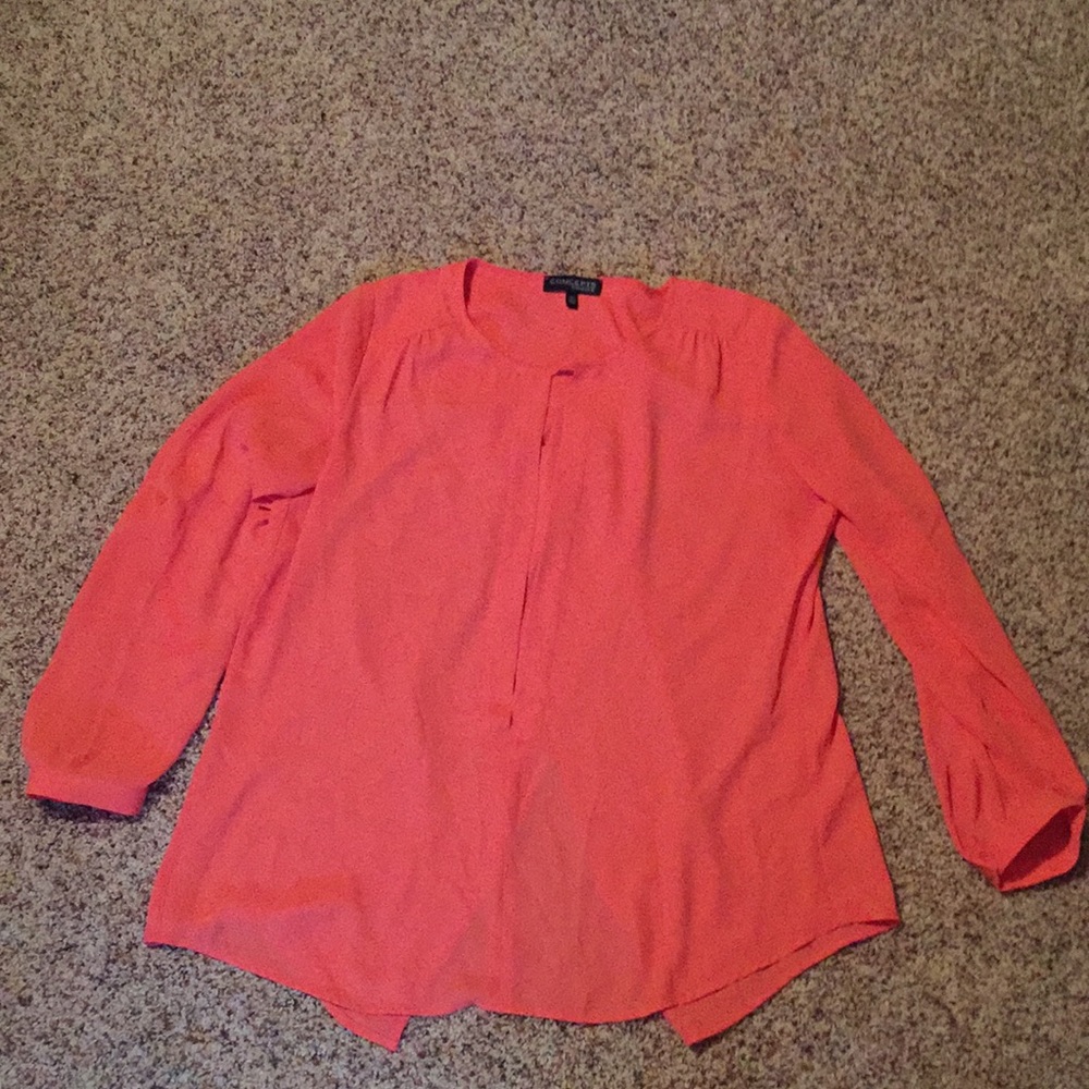 Orange Tangerine SZ 10 Shirt Tunic Large L